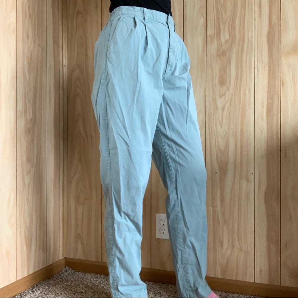 Gap TALL Mineral Blue High Rise Pleated Khakis - Picture 4 of 14